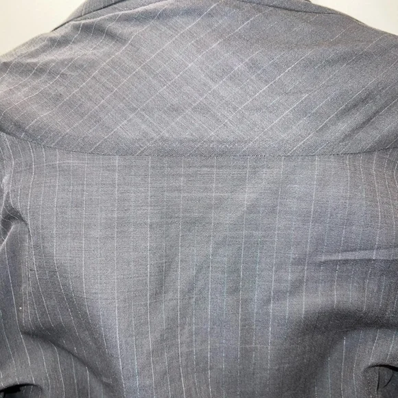 Vintage 90s Yohji Yamamoto Grey pinstriped Blazer Coat ASO Carolyn Bessette CBK - Picture 10 of 12